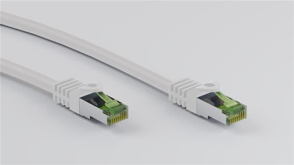 GHMT-certifierad CAT 8.1 patchkabel, S/FTP (PiMF), vit