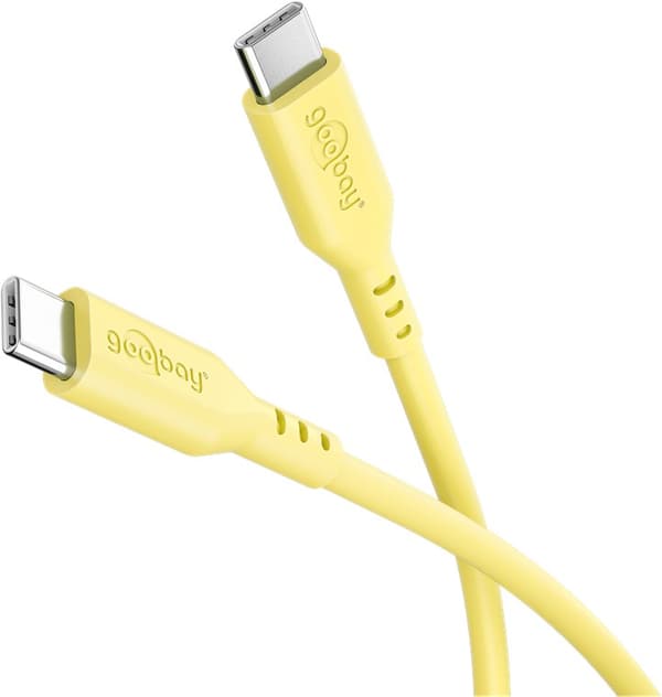 USB-C™-silikonikaapeli, 1,5 m, keltainen