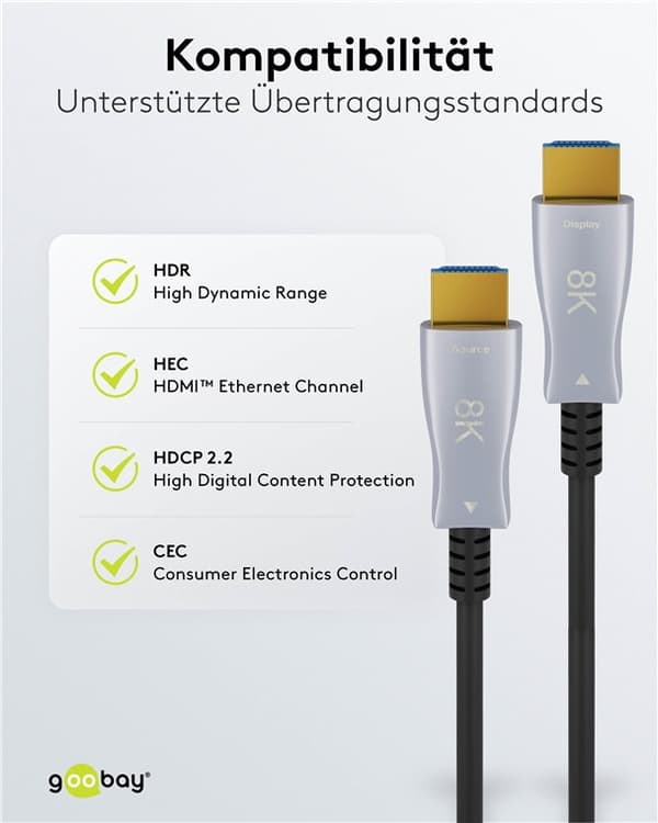 Ultrahurtig optisk hybrid HDMI™-kabel (AOC)
