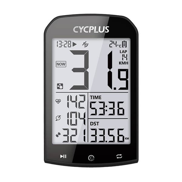 GPS cykelcomputer Cycplus M1 - kompatibel med Strava, Trainingpeaks mm.