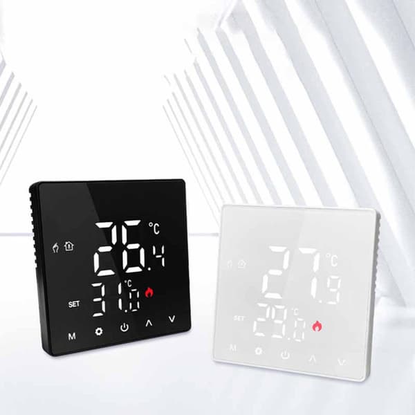 Tuya Zigbee Smart Termostat til Vandvarme, Programmerbar Temperaturregulator med LED-display White