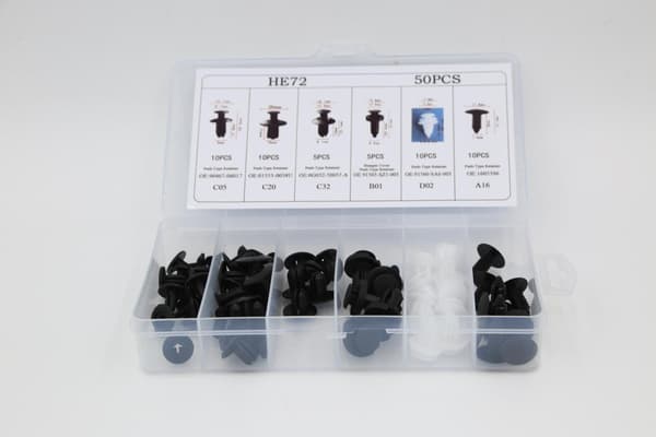 Fästelement till bil i plast 50-pack