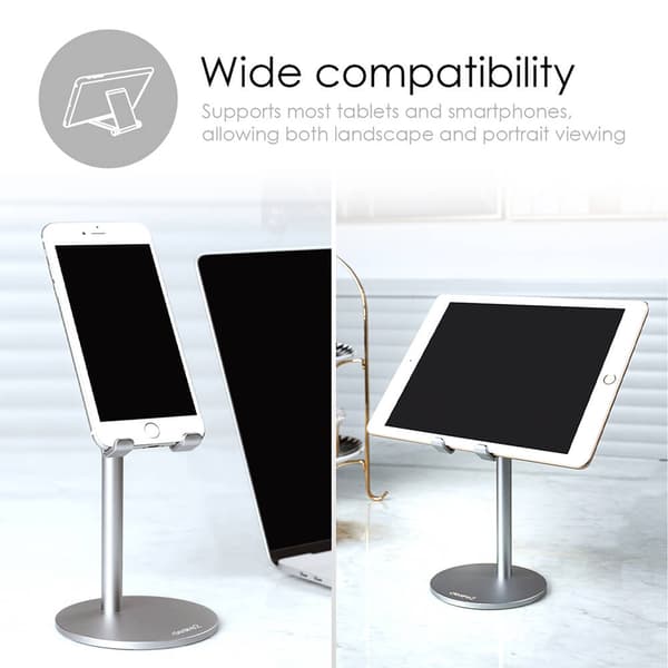 Stander Justerbar - Mobil/Tablet Sølv