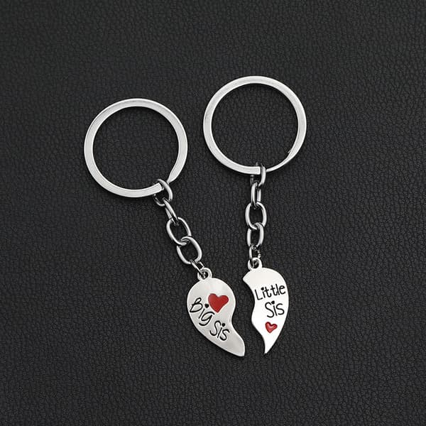 Friendship nøglering til søstre 2-pak Silver