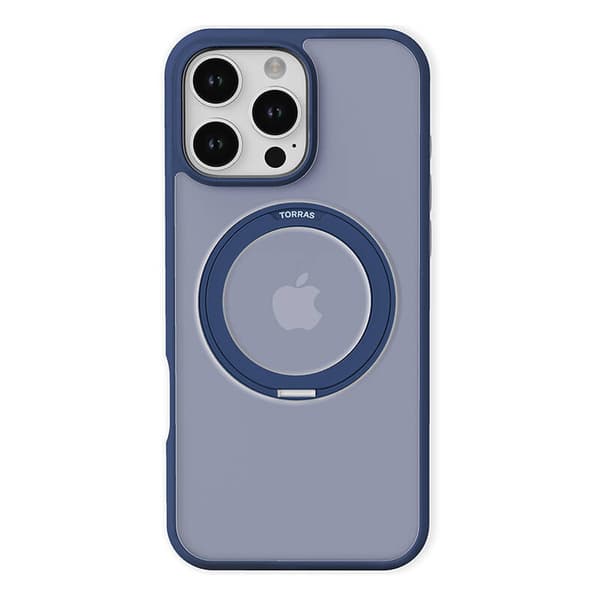 Torras Ostand Pro-deksel til iPhone 16 ProMax (blå)