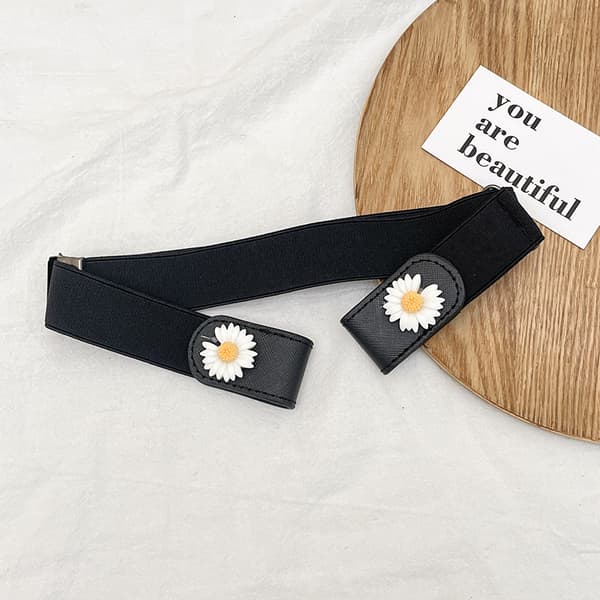 Elastisk bælte uden spænde, unisex Black M