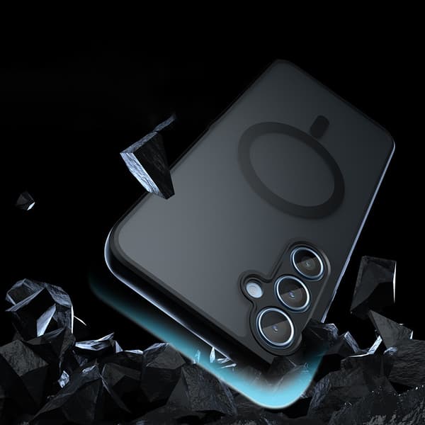 Mat sort magnetisk telefoncover til Samsung Galaxy A-serien Model 13