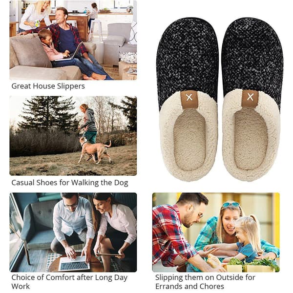 Varme komfortable hjemmesko med memory foam XL