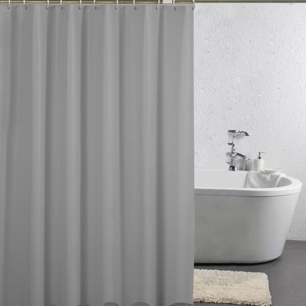PEVA Duschdraperi med Metallgenomföringar - Grå Width 240 x height 200