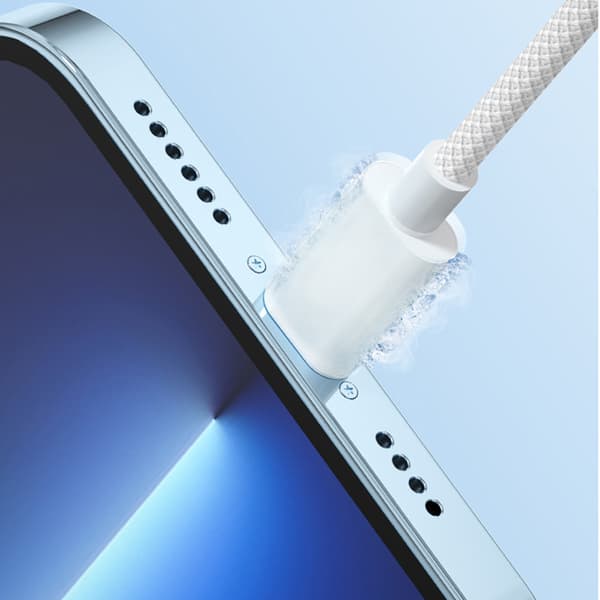 2 m USB-C-C-kaapeli, 2 kpl pakkaus White