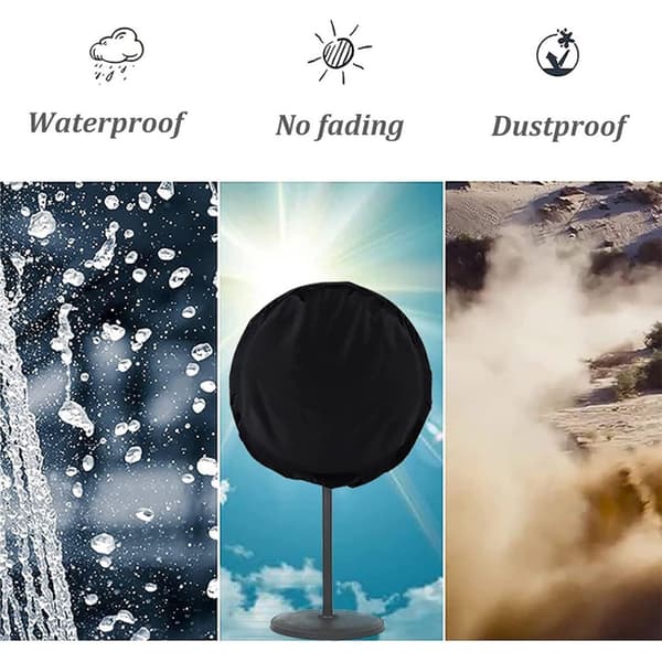 Svart 75 Modell Fläktskydd (85cm Diameter) - Vattentätt & Dammtätt Stativfläktskydd