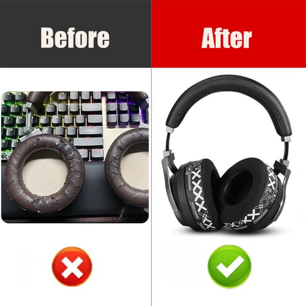 Erstatningsøreputer til Corsair Virtuoso RGB WIRELESS SE Black&White
