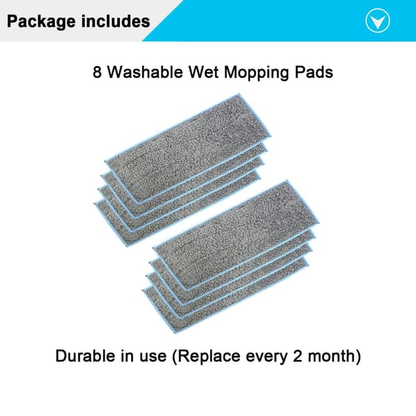 iRobot Braava Jet m6/6012/6110/6112 Vaskbare moppepuder 8-pack Grey