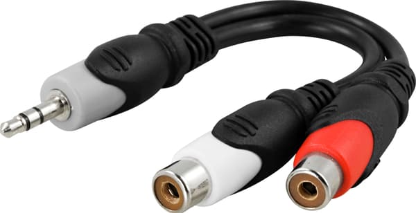 Multimedia adapter 3.5mm ma to 2xRCA fe