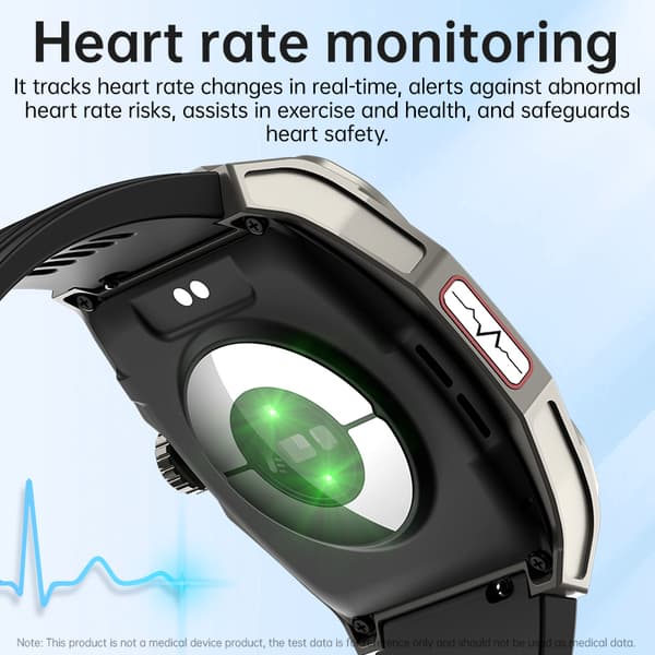 Smartwatch med søvnhjælp, EKG, Bluetooth-opkald Black