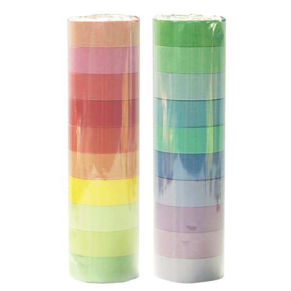 Regnbue Washi Tape-sett med 20 ruller