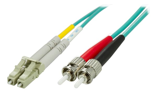 OM3 Fiber cable, LC - ST, duplex, multimode, 50/125, 3m