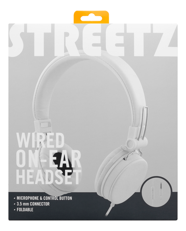 H300 Headphones with microphone, foldable, 3.5 mm, white