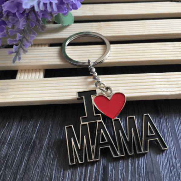 Nyckelring "I love Mama" MultiColor