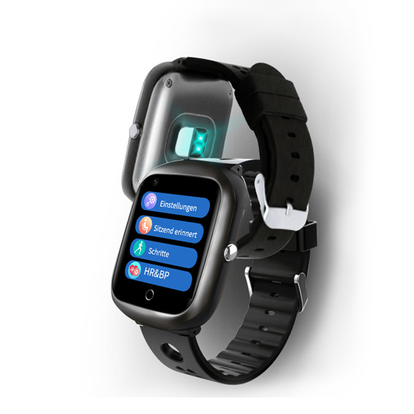 Smart ur med puls, blodtryk, GPS positionering IP67 Black