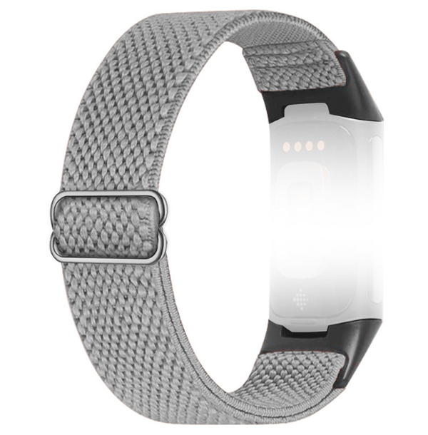 Nylon klokkerem til Fitbit Charge 5/6 LightGrey