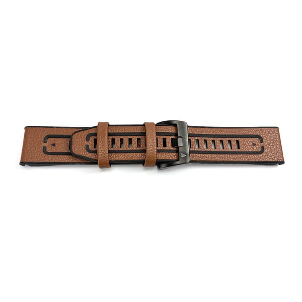 Læderrem til Garmin Fenix 7 Pro/7X Brown 22 mm