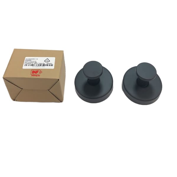 Krokar med Sugkopp, 2 pack Black