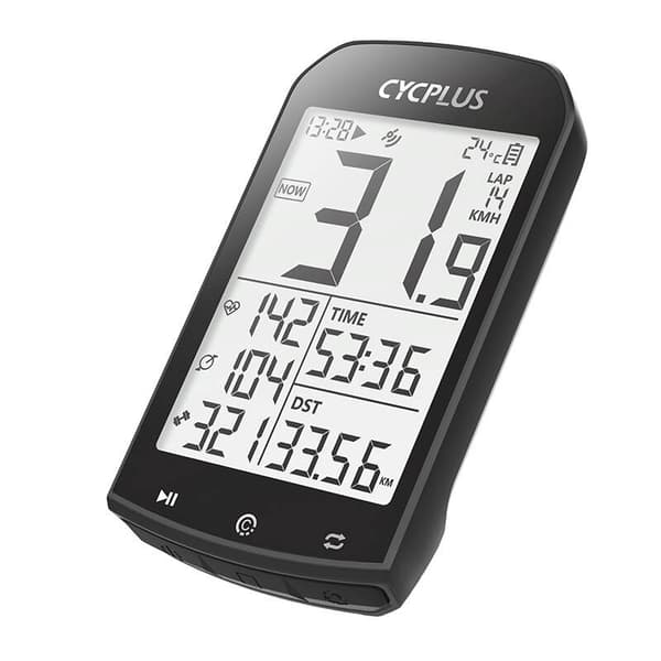 GPS sykkelcomputer Cycplus M1 - kompatibel med Strava, Trainingpeaks etc.