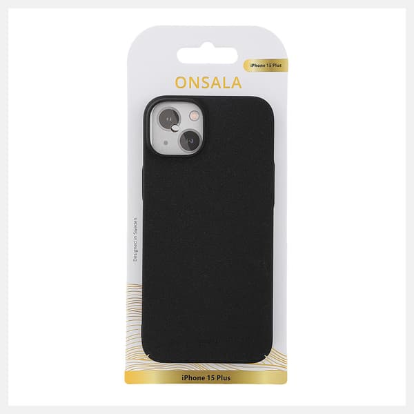 Mobilcover Ultra Slim Sand Burst Sort - iPhone 15 Plus
