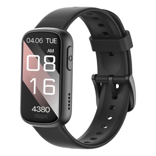 Smartklokke med pulsmåler, søvnmåler, skritteller Black