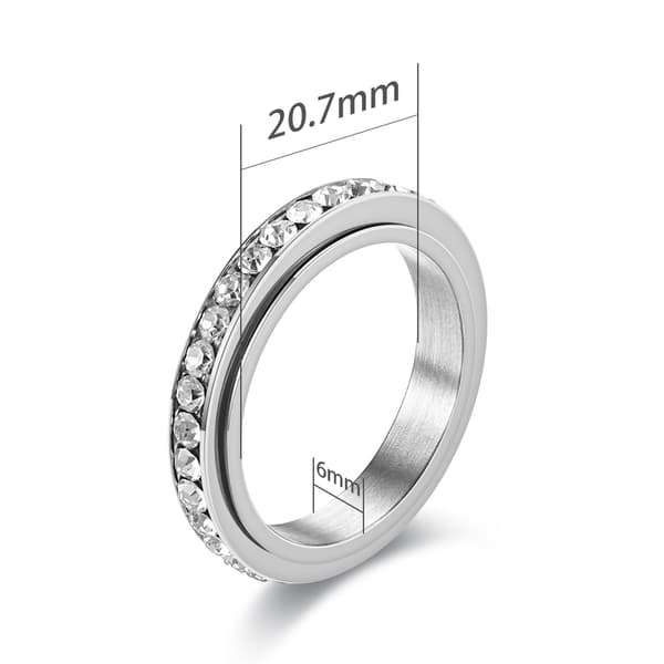 Roterbar Antistressring Silver 20.7 mm