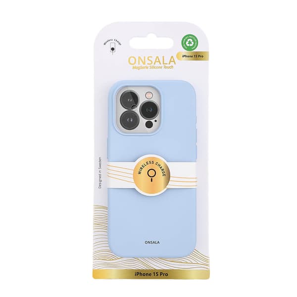 Mobilskal Silikon MagSeries Light Blue - iPhone 15 Pro