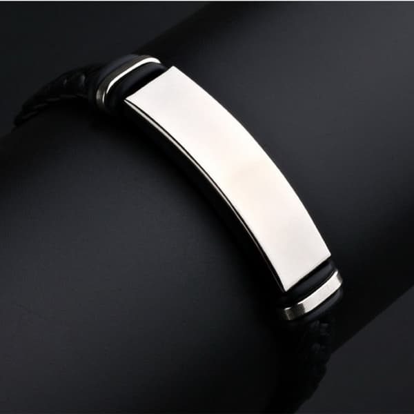 Flettet armbånd Black