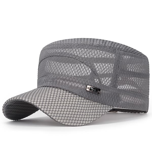 Hengittävä litteälakkinen hattu LightGrey