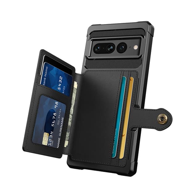 Google Pixel 8 Pro Etui, Pungetui med Kortholder & Stativ