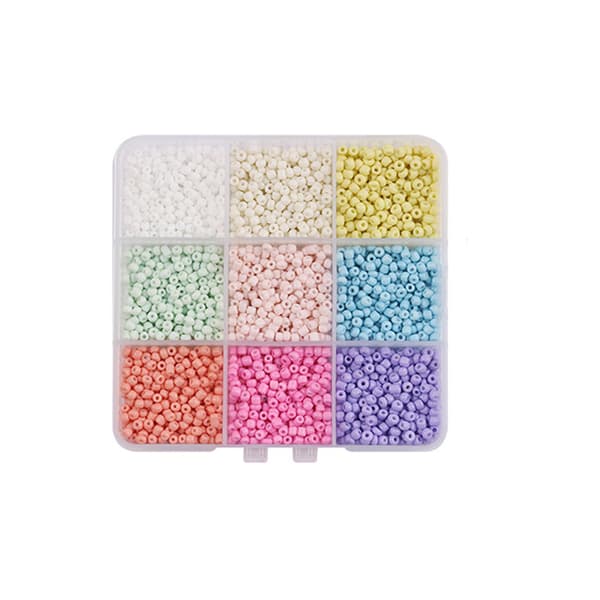 9-ruudukon lasihelmisetti Multicolor1