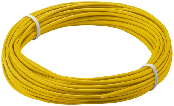 Koppartråd isolerad, 10 m, gul