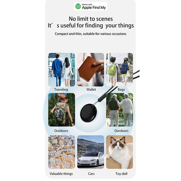 Tracker Small Mini Anti-tabt enhed - MFI-certificeret Black