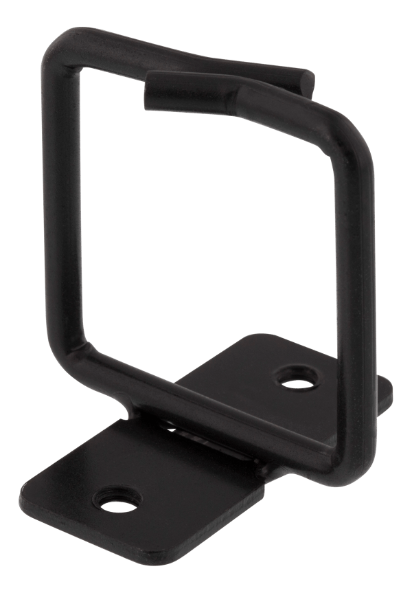 Cable hook for vertical 19" mounting, 43x43mm, metal, black