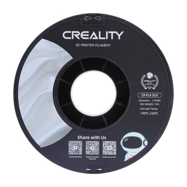 CR-Silk PLA Filament Creality (hvit)