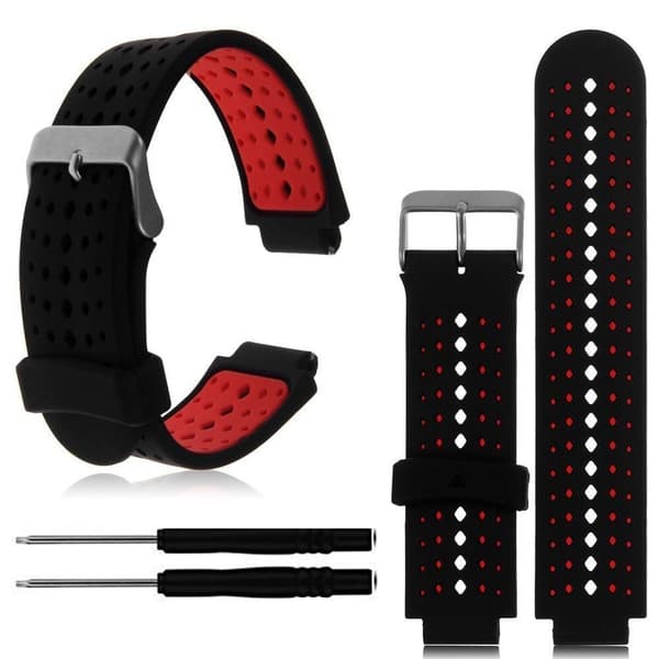 Klockarmband för Garmin Forerunner Black+Red