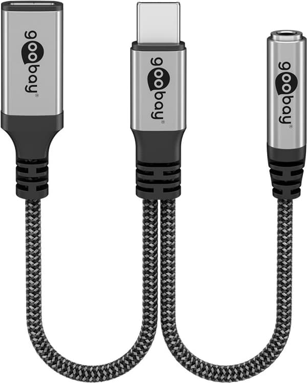 Adapteri USB-C™ - USB-C™ ja 3,5 mm:n AUX-liitäntä