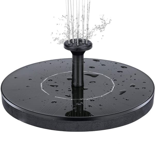 Vannfontene solcelledrevet 13 cm, sort