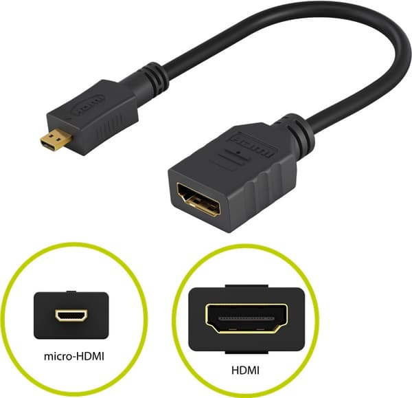 Micro HDMI™ / HDMI™-adapter, 4K/60Hz