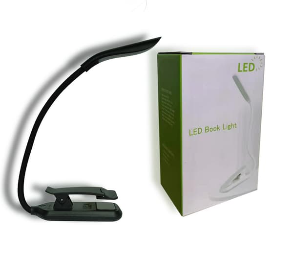 Leselampe med 3 lysmoduser, oppladbar Black