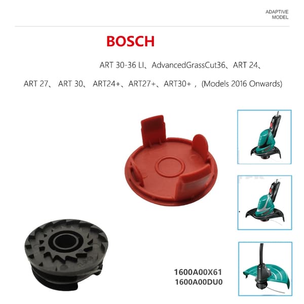 Erstatningssnellelinje og dekselsett for Bosch gresstrimmere