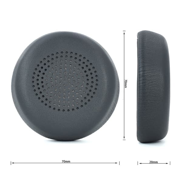 2 stk. udskiftningsørekopper kompatible med Logitech Zone Wireless - Grå PU Memory Foam ørepuder