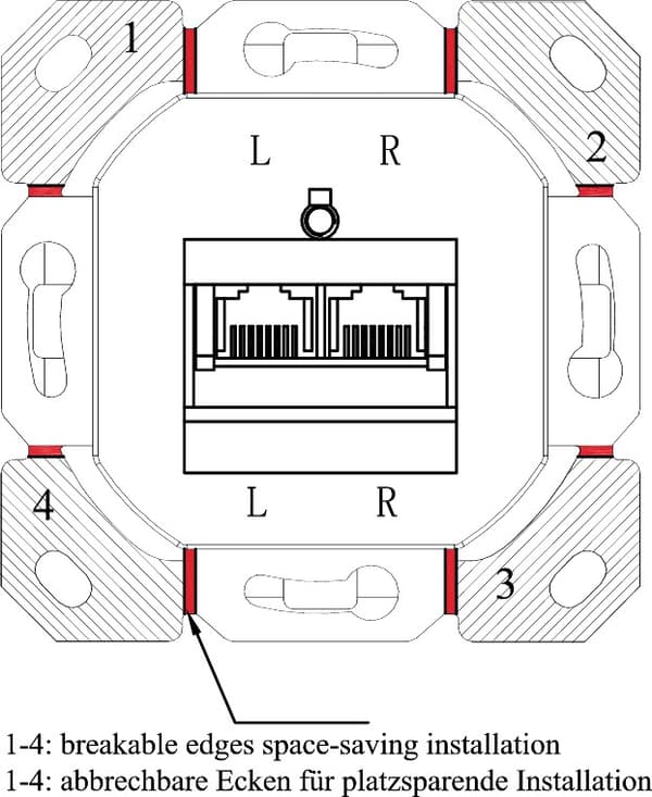 CAT 6a seinälevyn uppoasennus