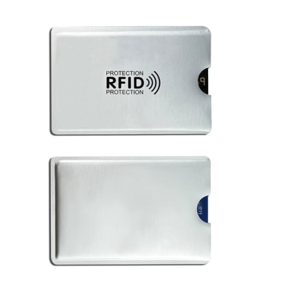 Kortfodral med RFID-Blockering, 10-pack Silver