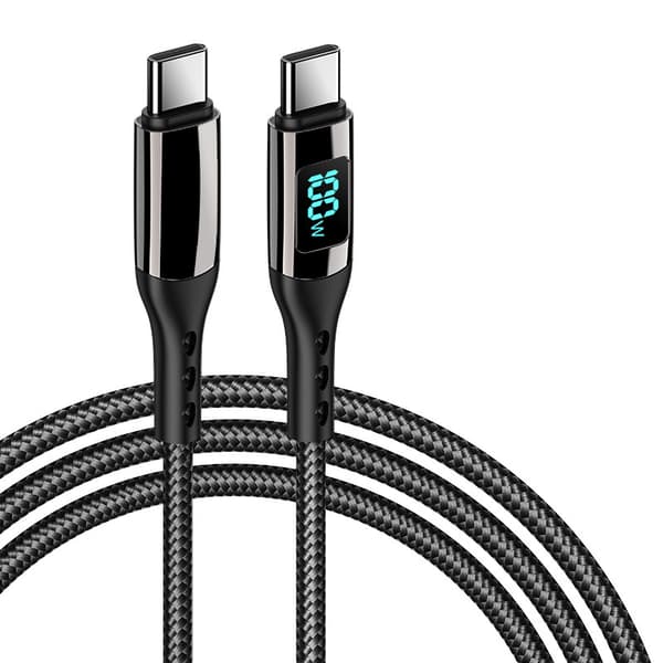 USB-C PD -pikalatauskaapeli 100 W Black 3 m